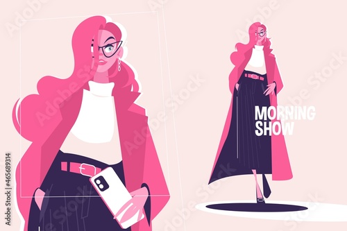 Girl fashionably dressed