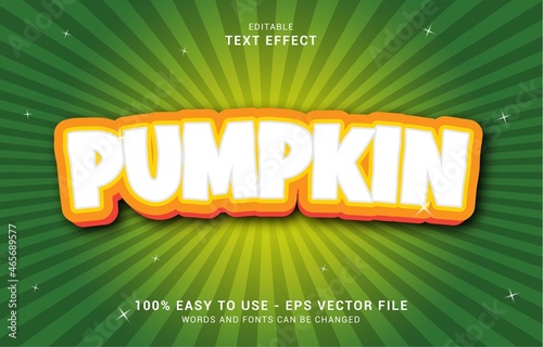 editable text effect, Pumpkin style