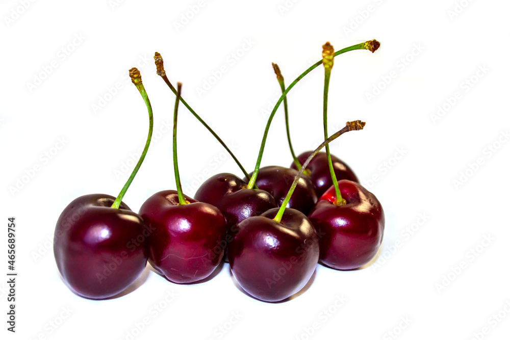 Isolated on White Cherry Background Isolated on White Cherry Background