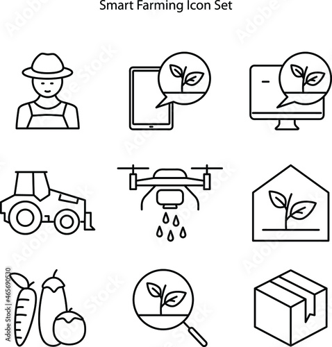 smart farming icon set isolated on white background. smart farming icon trendy and modern smart farming symbol for logo, web, app, UI. smart farming icon simple sign.
