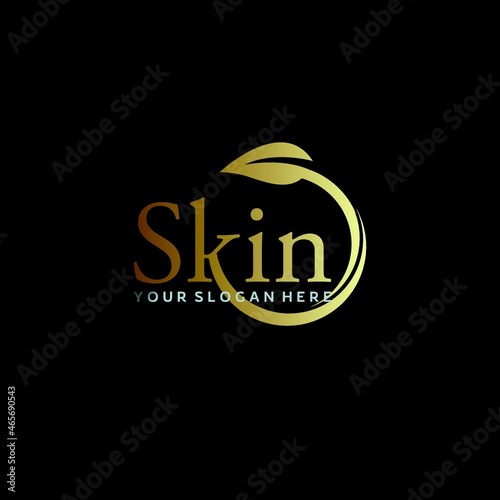 K letter nature with leaf business logo design vector