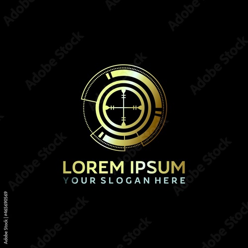 abstract business technology logo design vector
