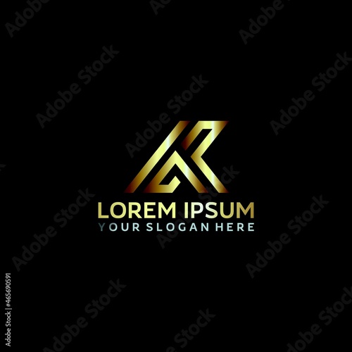 AK letter business logo design vector