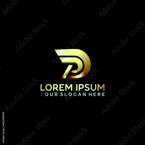 PD letter business logo design vector
