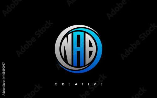 NAB Letter Initial Logo Design Template Vector Illustration