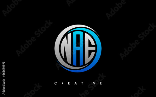 NAE Letter Initial Logo Design Template Vector Illustration photo