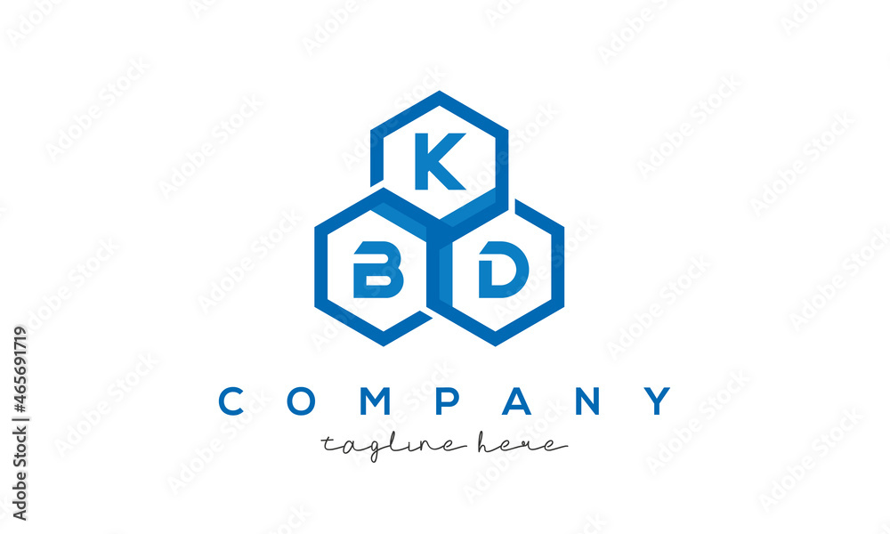 KBD letters design logo with three polygon hexagon logo vector template KBD letters design logo with three polygon hexagon logo vector template