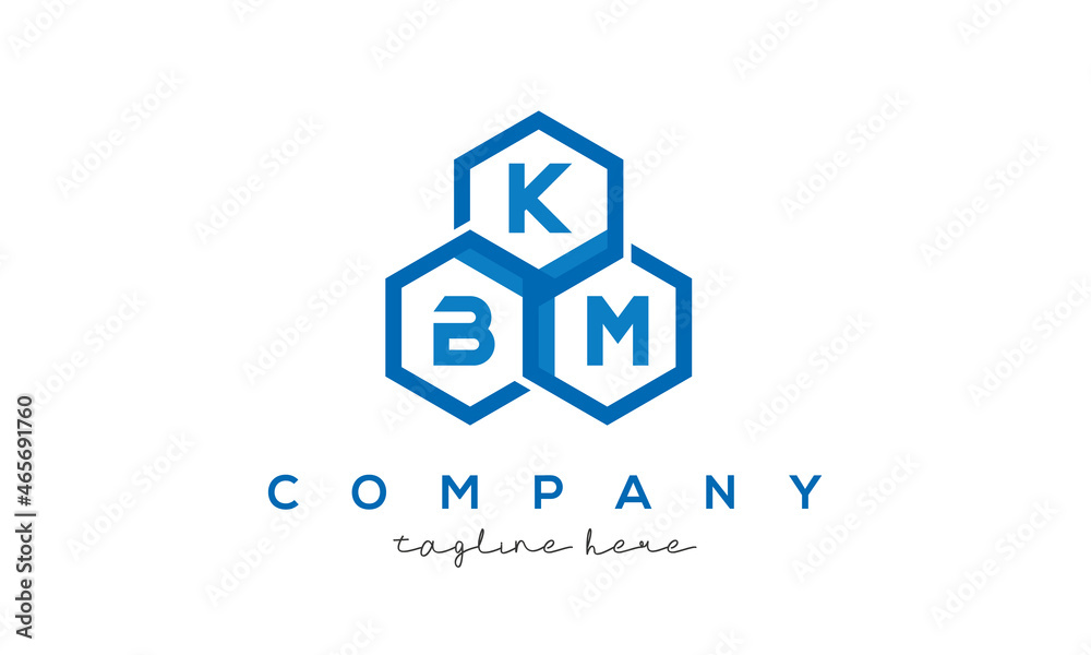 KBM letters design logo with three polygon hexagon logo vector template KBM letters design logo with three polygon hexagon logo vector template
