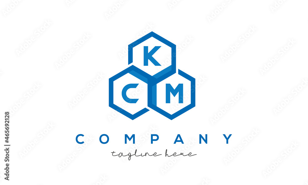 KCM letters design logo with three polygon hexagon logo vector template KCM letters design logo with three polygon hexagon logo vector template