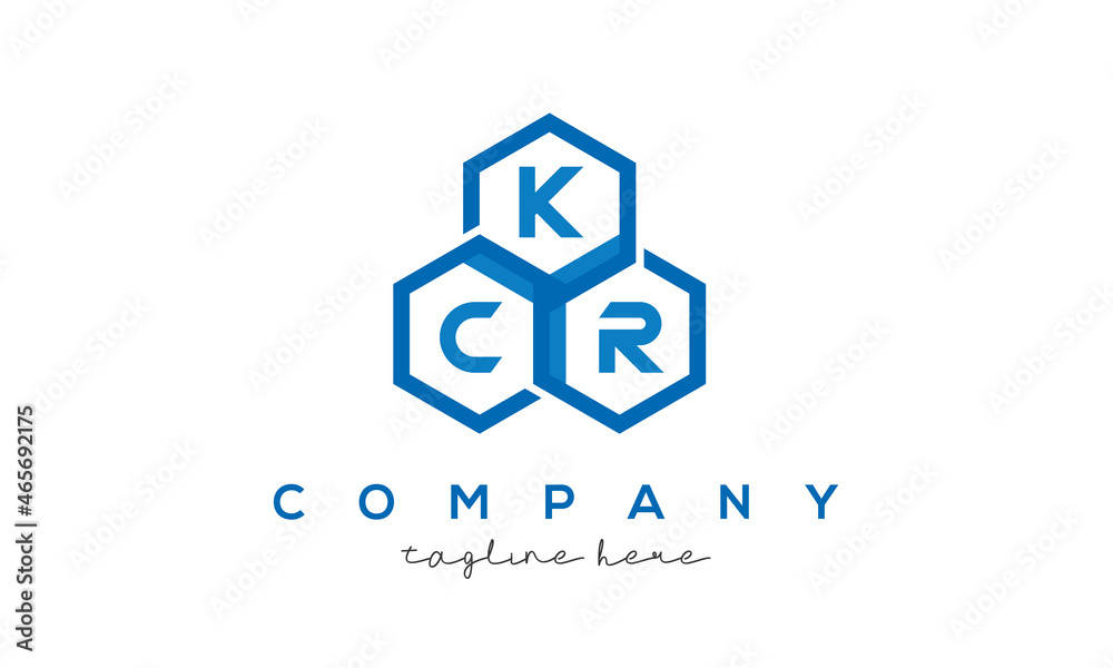 KCR letters design logo with three polygon hexagon logo vector template KCR letters design logo with three polygon hexagon logo vector template