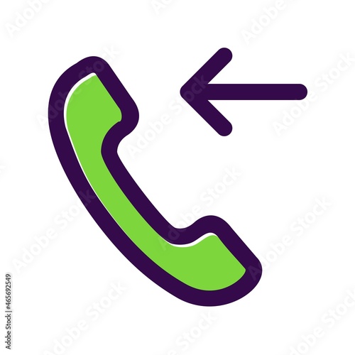 Incoming Call Filled Vector Icon Design