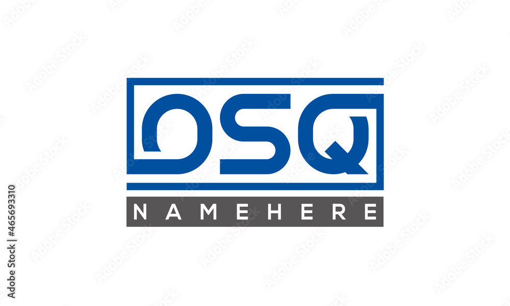 OSQ Letters Logo With Rectangle Logo Vector OSQ Letters Logo With Rectangle Logo Vector