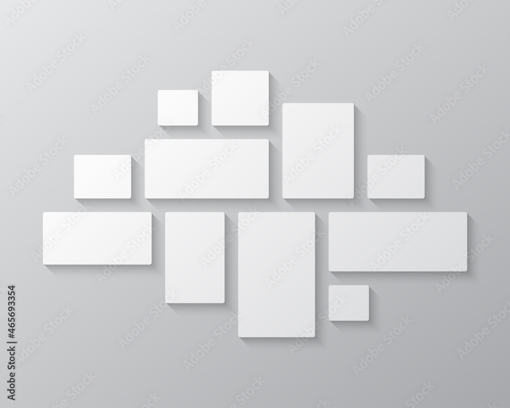 Template collage of eleven frames, images, photo Template collage of eleven frames, images, photo