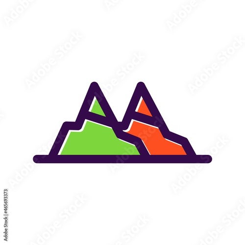 Mountains Filled Vector Icon Design