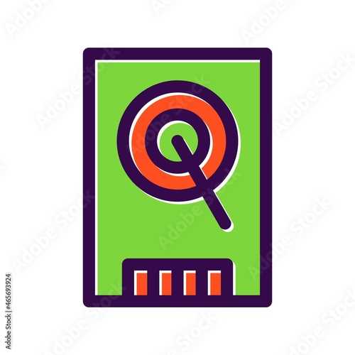 Hard Drive Filled Vector Icon Design