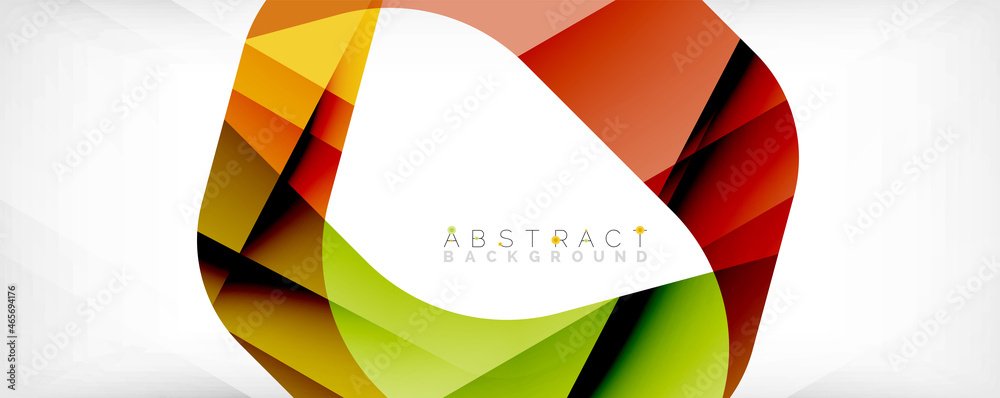 Minimal abstract background - color overlapping shapes on white with shadow lines. Vector Illustration For Wallpaper, Banner, Background, Landing Page Minimal abstract background - color overlapping shapes on white with shadow lines. Vector Illustration For Wallpaper, Banner, Background, Landing Page