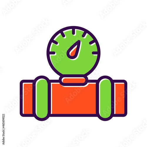 Fuel Guage Filled Vector Icon Design