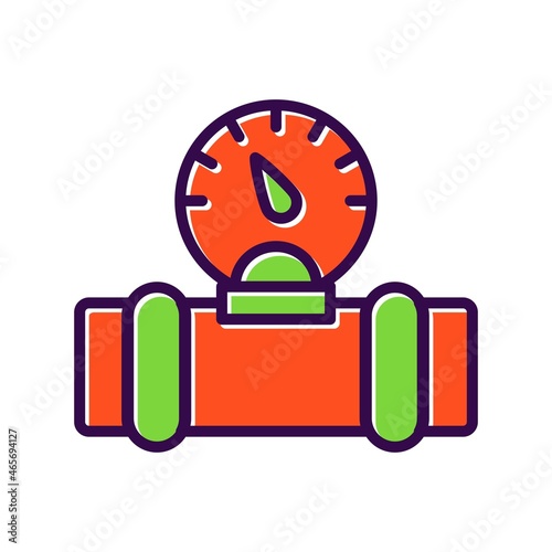 Gas Guage Filled Vector Icon Design