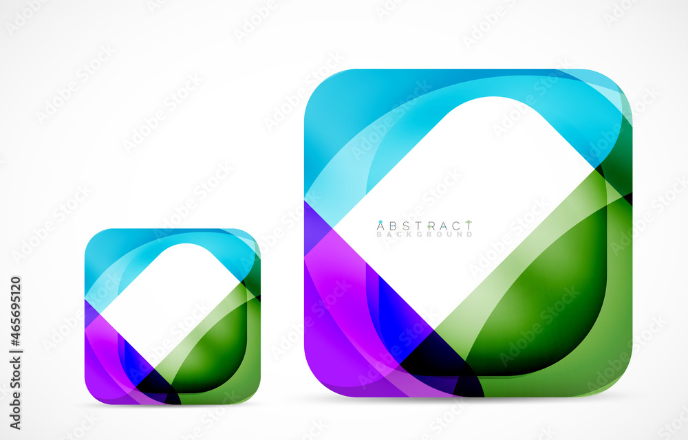 Minimal background. Abstract square shape with round corners created with wavy forms. Vector Illustration For Wallpaper, Banner, Background, Landing Page Minimal background. Abstract square shape with round corners created with wavy forms. Vector Illustration For Wallpaper, Banner, Background, Landing Page