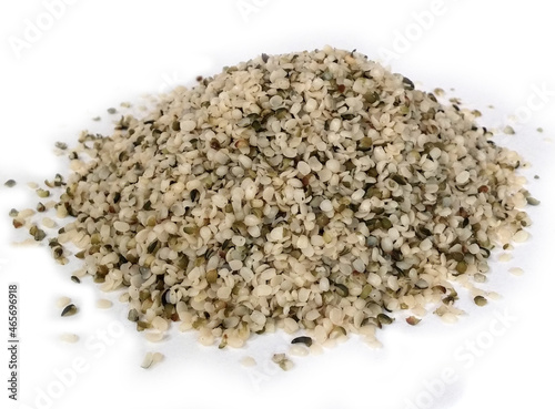 hemp seed isolated on white background
