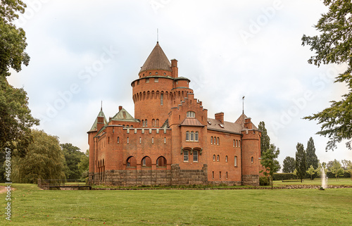 Hjularod is a red romantic fairy tale castle photo