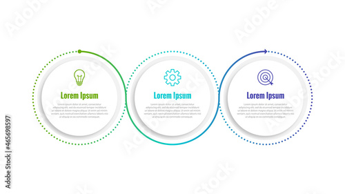 Presentation business infographic template with 3 options