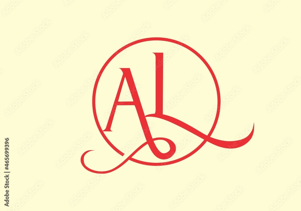 Unique shape of AL initial letter Unique shape of AL initial letter
