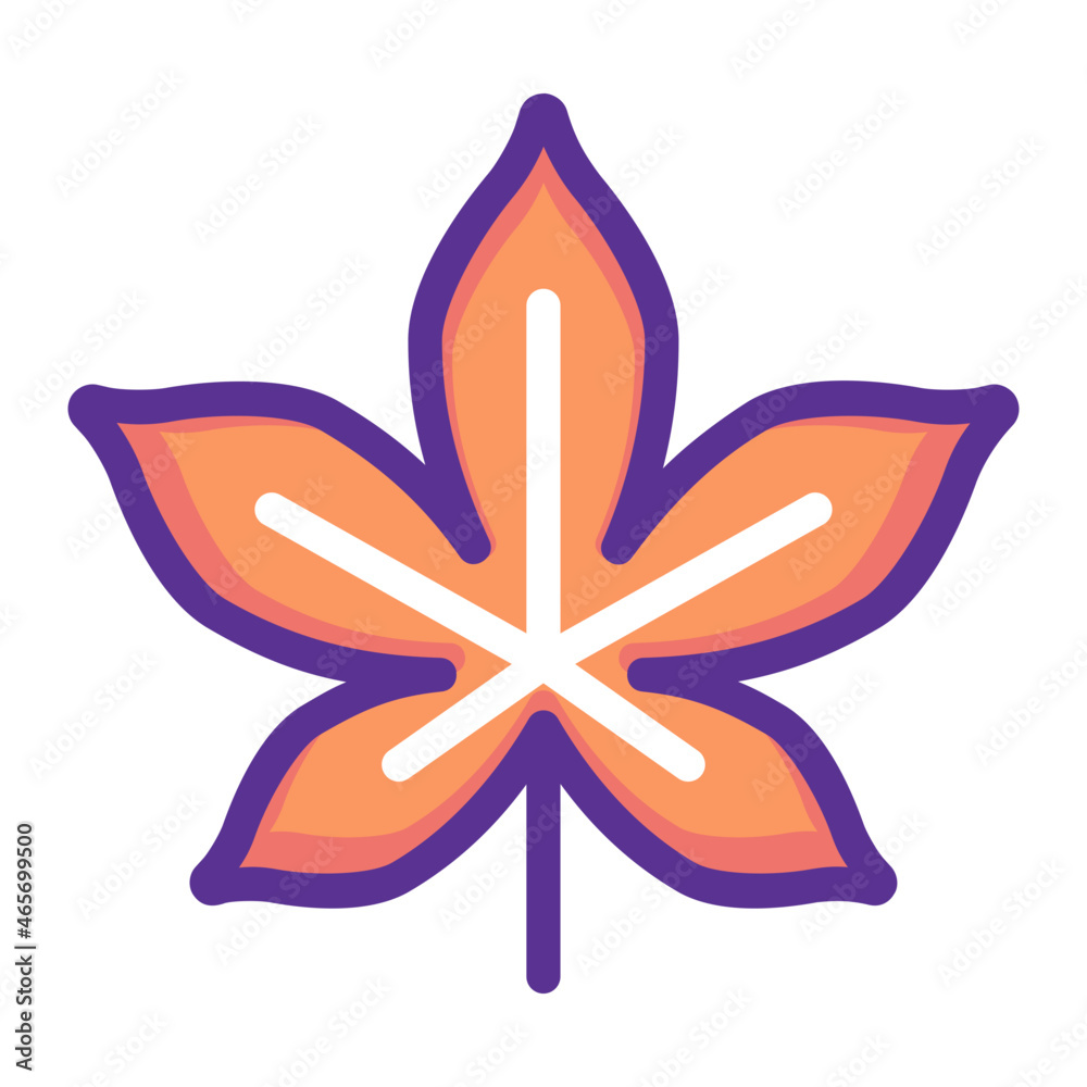 Fototapeta premium Chestnut Leaf Icon