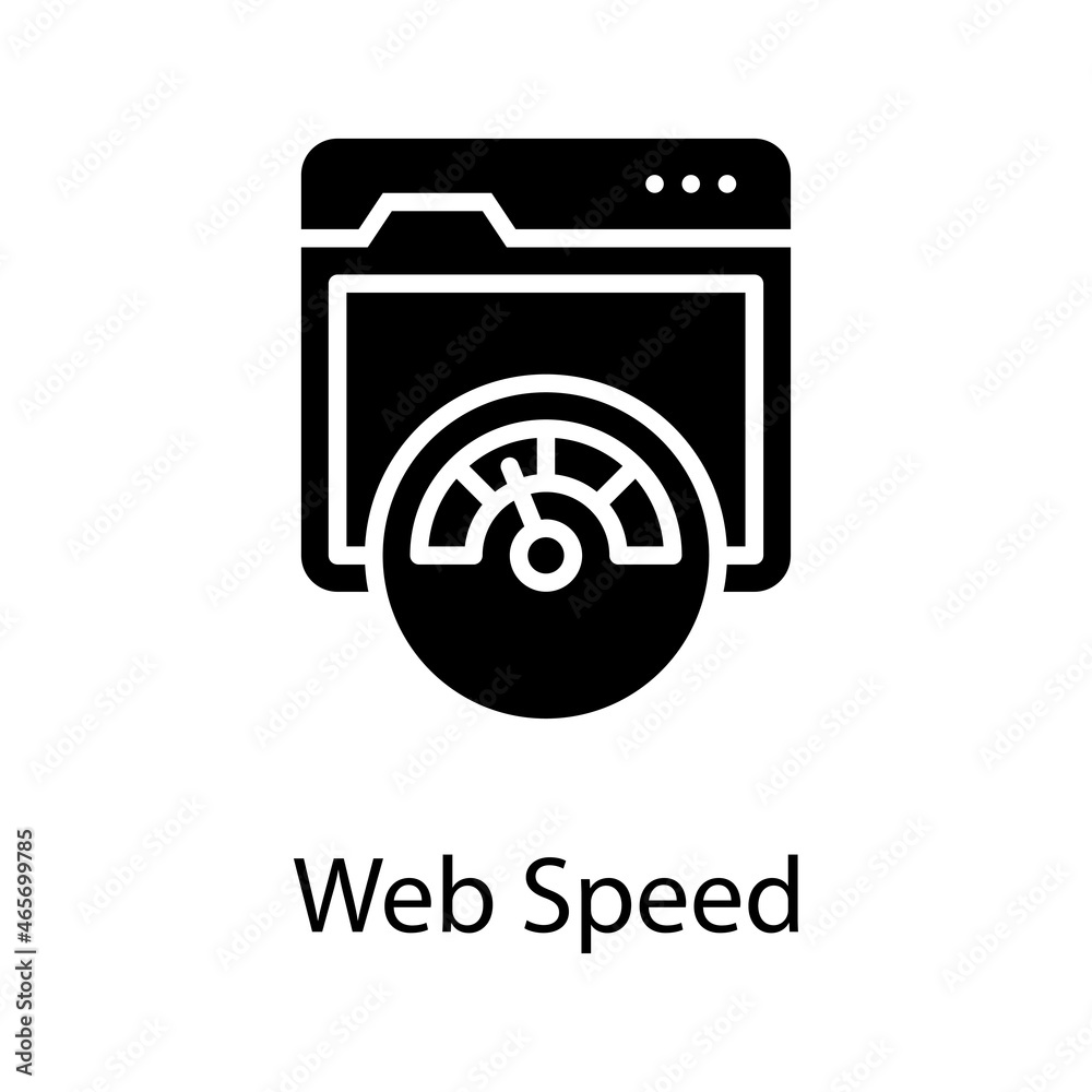 Web speed Solid Icon Design illustration. Web Analytics Symbol on White background EPS 10 File Web speed Solid Icon Design illustration. Web Analytics Symbol on White background EPS 10 File