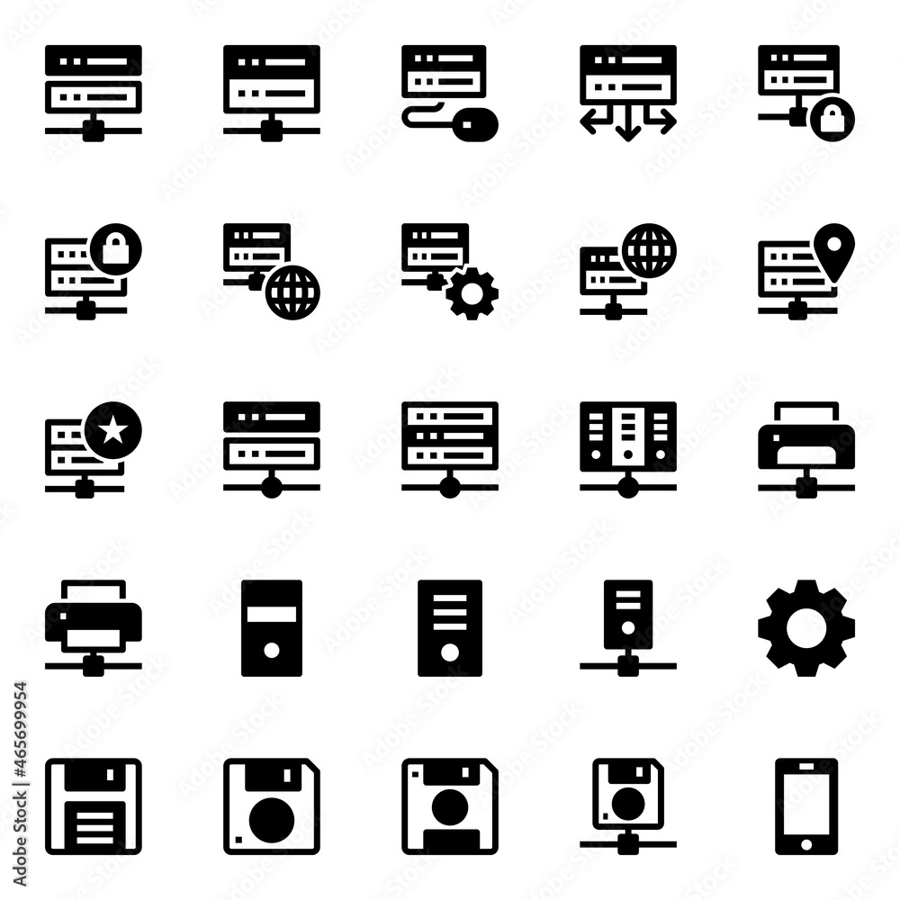 Glyph icons for data science.