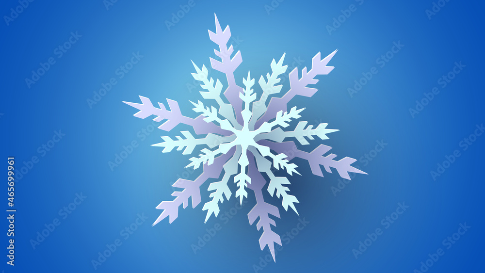 White snowflake on blue background. Vector illustration. White snowflake on blue background. Vector illustration.