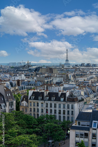 Aerial panoramic cityscape view of Paris, France © Sergey