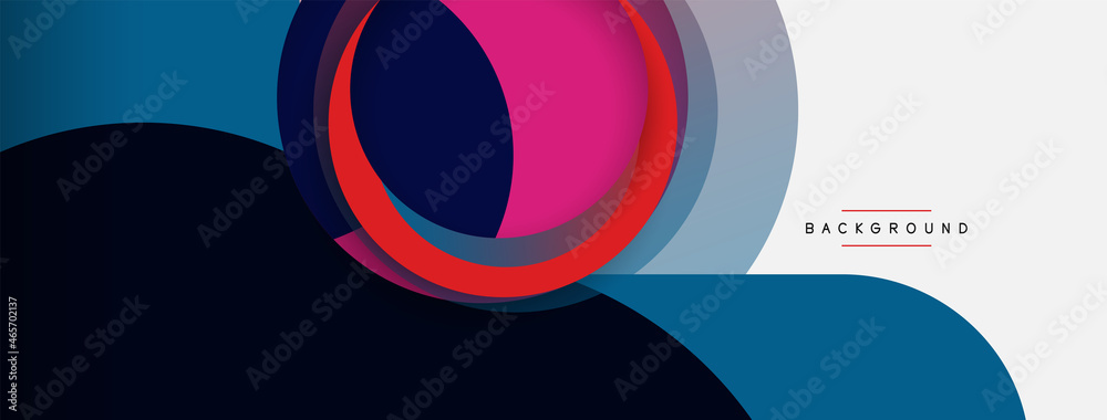 Vector round shapes circles minimal geometric background. Vector illustration for wallpaper banner background or landing page Vector round shapes circles minimal geometric background. Vector illustration for wallpaper banner background or landing page