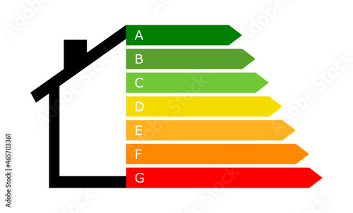 Concept of energy efficiency at home. Low energy consumption housing. Improved energy performance in construction.