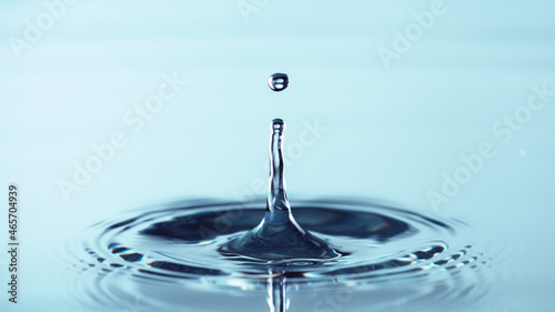 Freeze motion of water drop falling down
