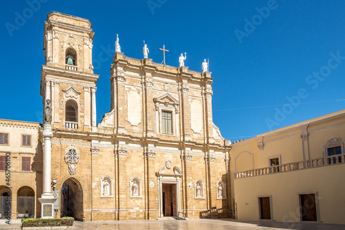 View at the Cathedral of Saint John the Baptist in Brindisi, Italy