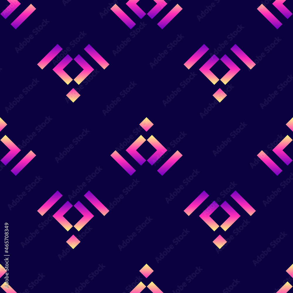 Obraz premium Abstract seamless pattern with cute ornament. Vector design wallpaper. 