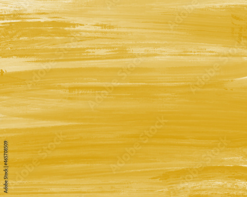 Abstract yellow background with dry brush paint stripes, yellow background