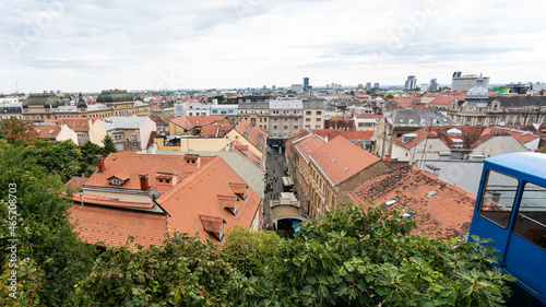 funicular in Zagreb, Croatio from top photo