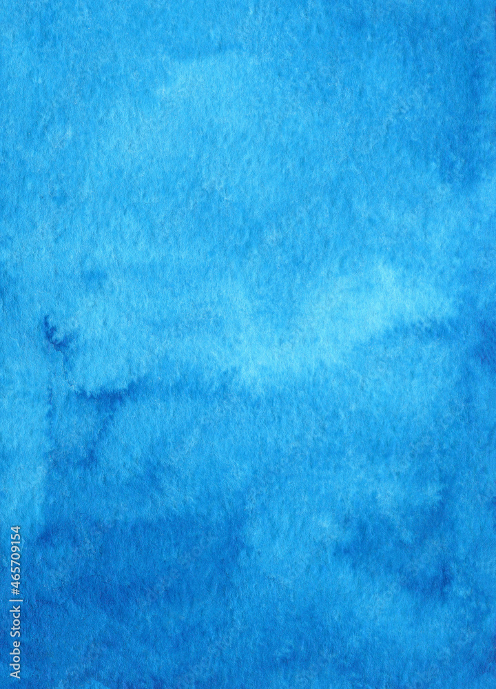 Abstract blue watercolor gradient background texture. Hand painted backdrop for your beautiful design