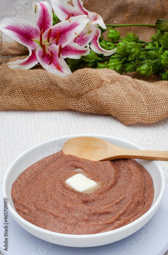 Traditional African sorghum porridge photo