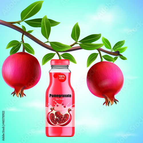 The branches of the pomegranate tree that bear fruit form a pomegranate bottle.