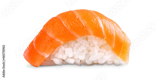 Single fresh salmon sushi