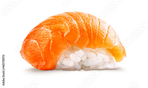 Single fresh salmon sushi