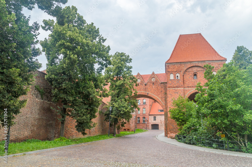 Part of Castle of the Teutonic Knights at cloudy day in Torun, Poland. Part of Castle of the Teutonic Knights at cloudy day in Torun, Poland.