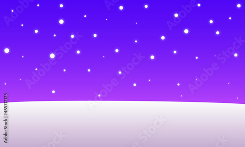 雪の降る景色（紫色）