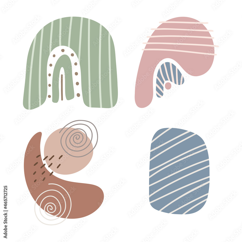 Set of hand drawn abstract shapes, doodle objects isolated on a white background. Modern geometric elements for decor, templates for postcards, frames, presentations and other things. Set of hand drawn abstract shapes, doodle objects isolated on a white background. Modern geometric elements for decor, templates for postcards, frames, presentations and other things.