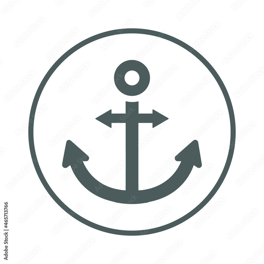 Anchor, fix, secure icon. Gray vector design. Anchor, fix, secure icon. Gray vector design.