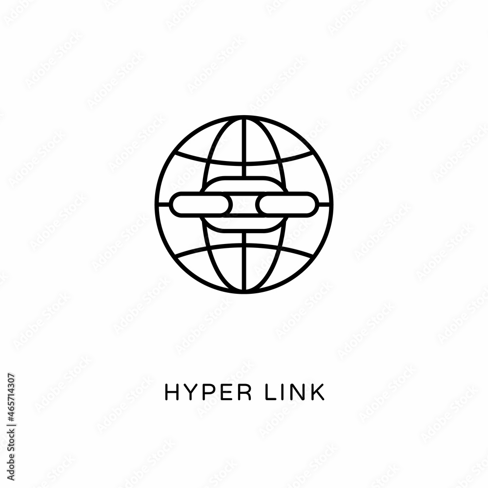 HyperLink icon in vector. Logotype