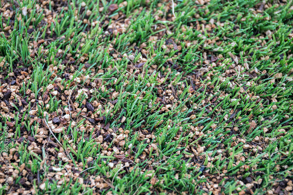 The composition of the artificial covering of the football field. The composition of the artificial covering of the football field.